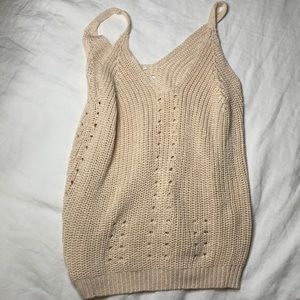 Faded pink/cream knit top